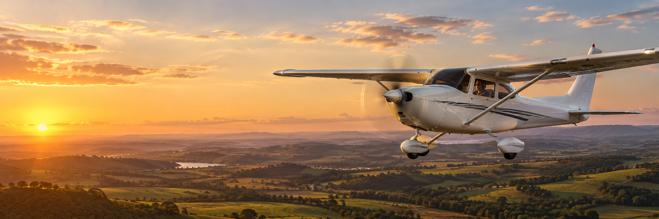 Cessna — pôr do sol