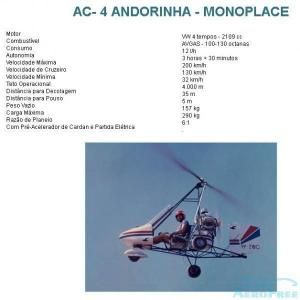 GIROCÓPTERO - AC- 4 Andorinha - monoplace